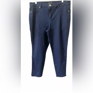 Women's Alo Dark Wash Denim Blue Ankle Length Skinny Jeans Size 16P